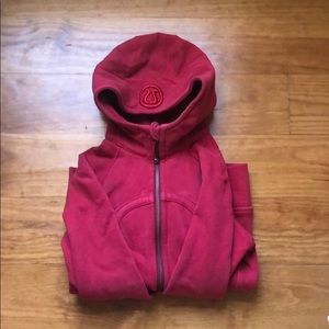 Lululemon red scuba hoodie size 4